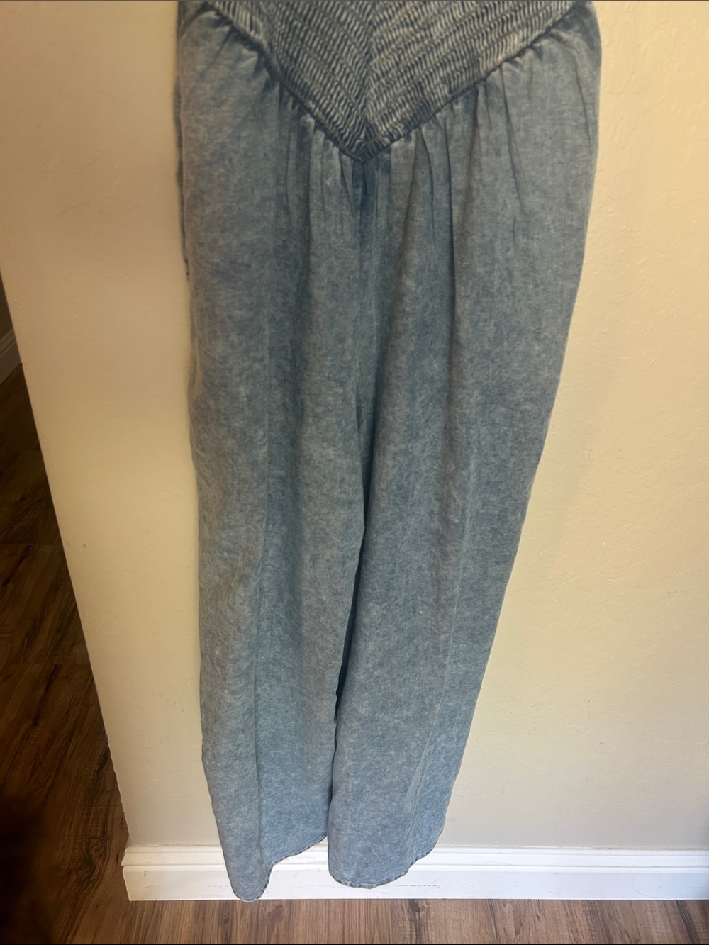Very J Light Blue Denim Jumpsuit - Picture 5 of 5